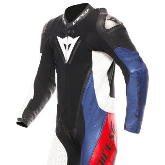 Dainese Demon Sprint 1PC Leather Black White Red Lava