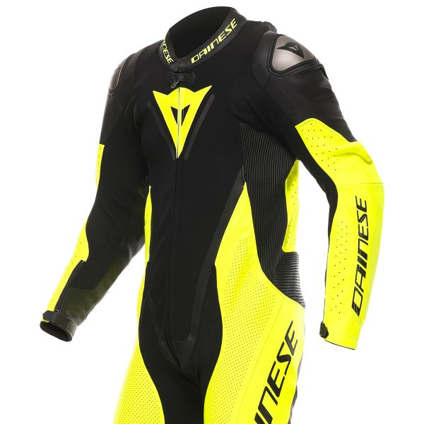 Dainese Demon Sprint 1PC Leather Black Yellow Fluo
