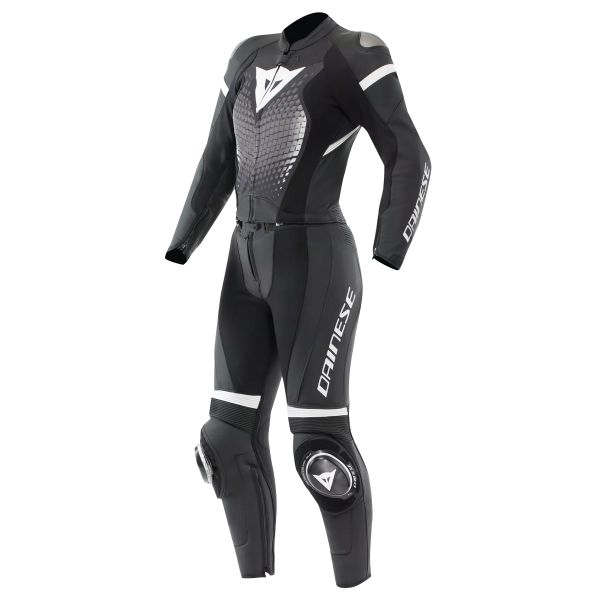 Combinaison Moto Cuir Dainese Fulminea 2PCS Leather Black White