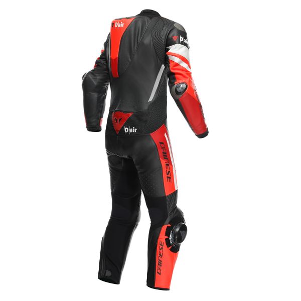 Dainese Misano 3 Perf. D-Air 1PC Black Red Fluo Red