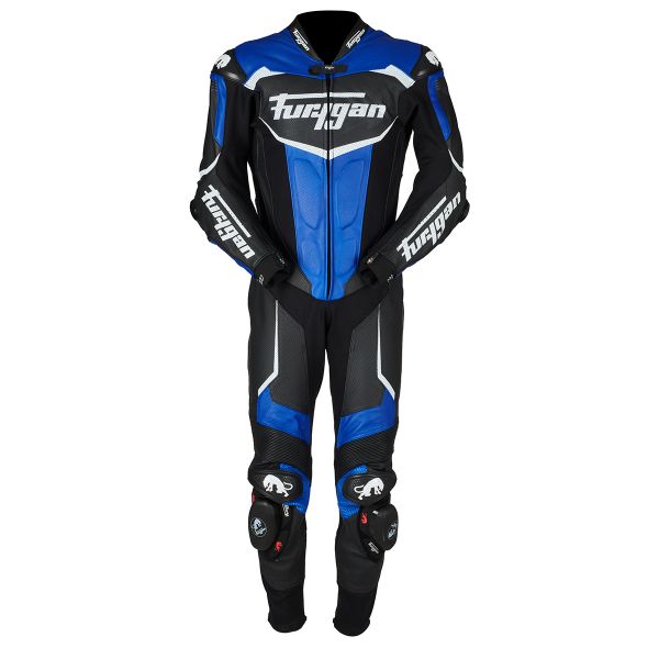 Combinaison Moto Cuir Furygan Overtake Black Blue White Combinaison Moto Cuir Furygan Overtake Black Blue White