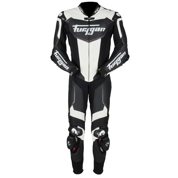 Combinaison Moto Cuir Furygan Overtake Black White