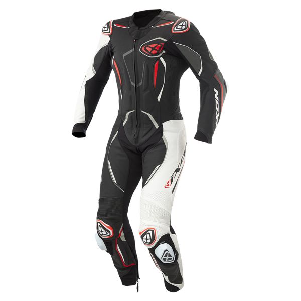 Combinaison Moto Cuir Ixon Demonio Black White Red