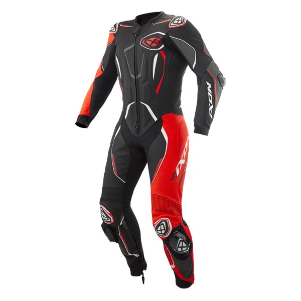 Combinaison Moto Cuir Ixon Demonio Black Red White