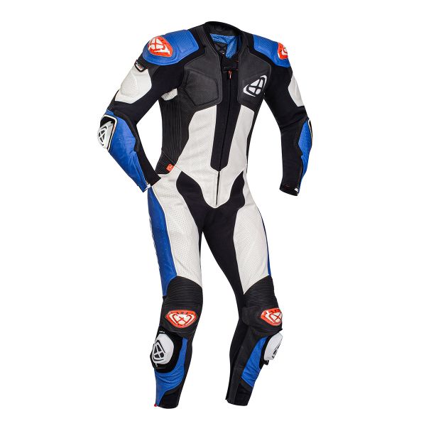 Combinaison Moto Cuir Ixon Vendetta Evo Black White Blue