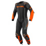 Combinaison Moto Cuir Ixon Vortex 3 Black Anthracite Orange