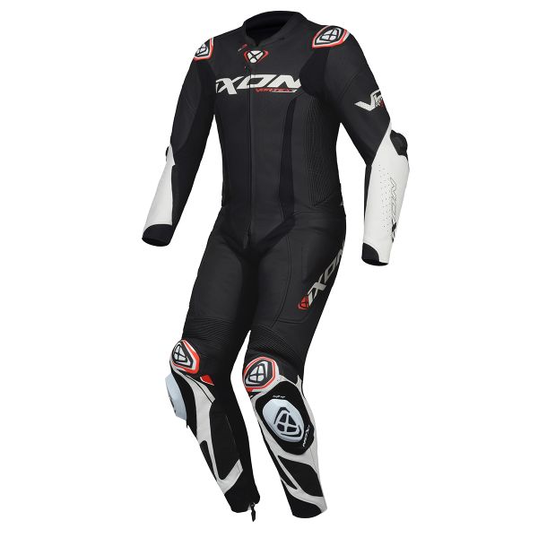 Combinaison Moto Cuir Ixon Vortex 3 Black White
