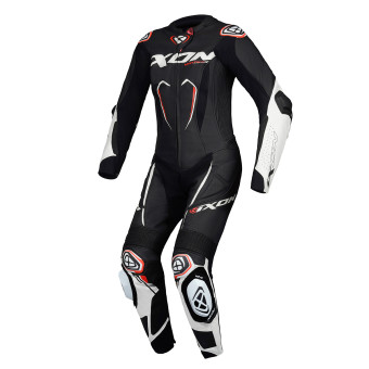 Combinaison Moto Cuir Ixon Vortex 3 Lady Black White