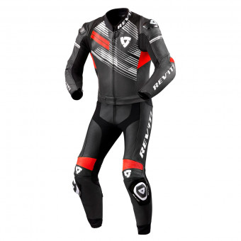 Combinaison Moto Cuir REV'IT Apex 2PC Black Neon Red