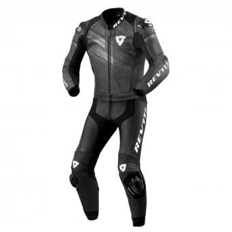 Combinaison Moto Cuir REV'IT Apex 2PC Black White