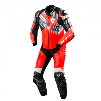 Combinaison Moto Cuir REV'IT Apex Neon Red White