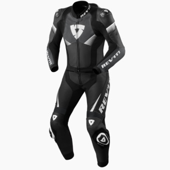 Combinaison Moto Cuir REV'IT Argon 2 Black White 2PC