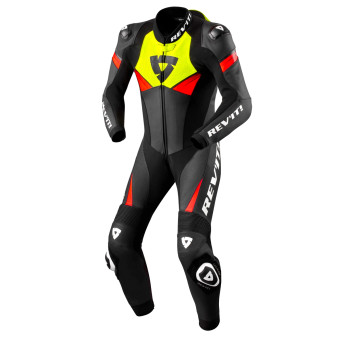 Combinaison Moto Cuir REV'IT Argon 2 Noir Neon Jaune