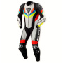 Combinaison Moto Cuir REV'IT One Piece Quantum 3 Light Grey Neon Yellow