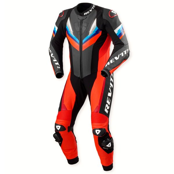 Combinaison Moto Cuir REV'IT One Piece Quantum 3 Neon Red Black
