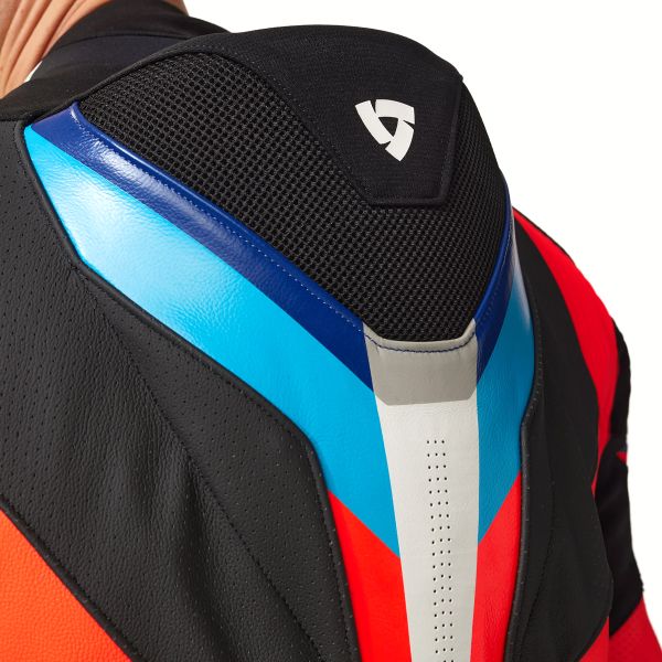 REV'IT One Piece Quantum 3 Neon Red Black