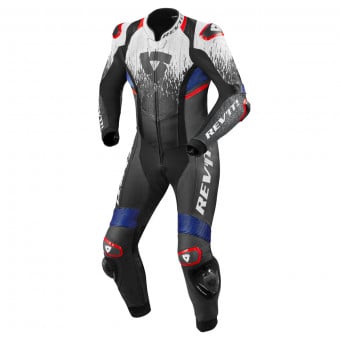 Combinaison Moto Cuir REV'IT Quantum 2 Blanc Bleu