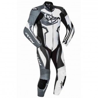 Combinaison Moto Cuir Ixon Falcon Blanc Gris Noir Combinaison Moto Cuir Ixon Falcon Blanc Gris Noir