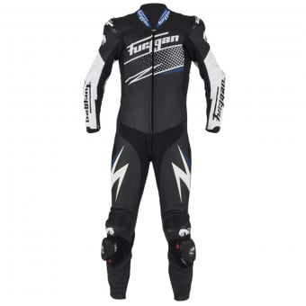 Combinaison Moto Cuir Furygan Full Ride Black White Blue