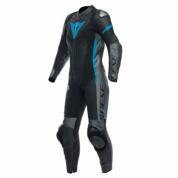 Combinaison Moto Cuir Dainese Grobnik Lady Leather 1PC Black Anthracite Teal