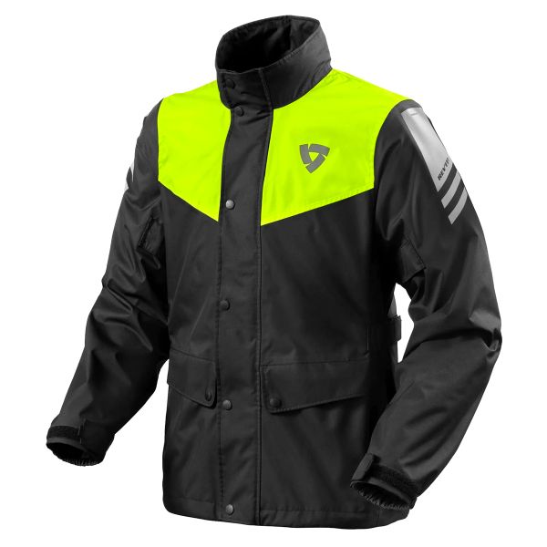 Blousons et vestes de pluie REV'IT Nitric 4 H2O Black Neon Yellow