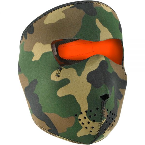 Masque Zanheadgear Woodland Camo Reversible Orange