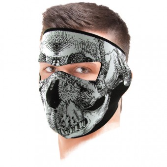 Masque Zanheadgear Black White Skull Masque Zanheadgear Black White Skull