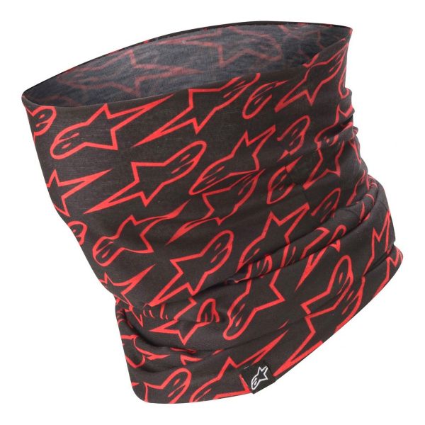Tours De Cou Moto Alpinestars Astars Neck Tube Black Red Fluo