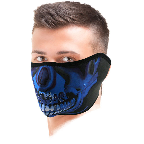 Blue Chrome Skull