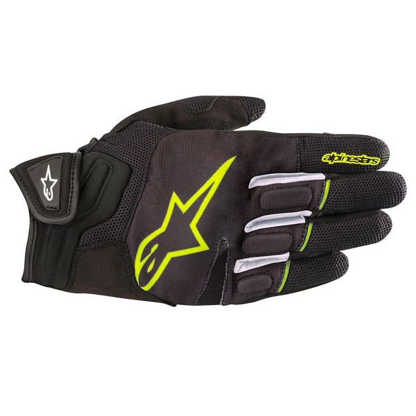 Gants Moto Alpinestars Atom Glove Black Yellow Fluo
