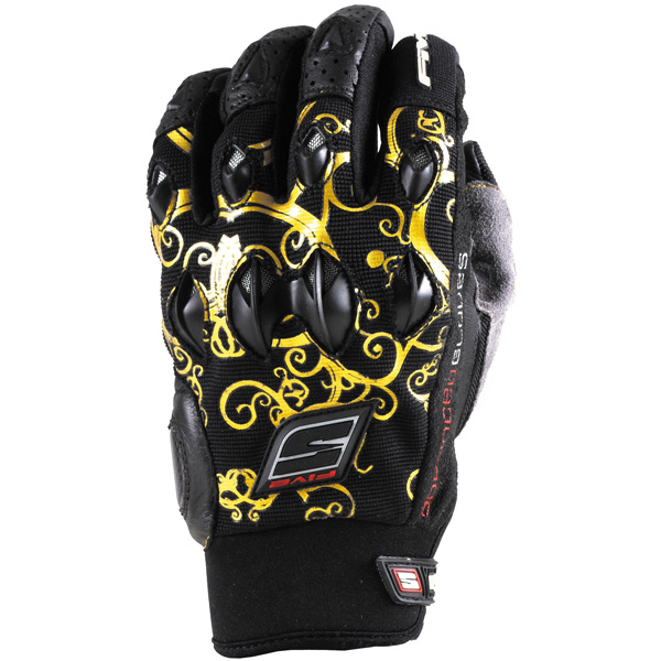 Gants Moto Five Stunt Replica Tribal Gold