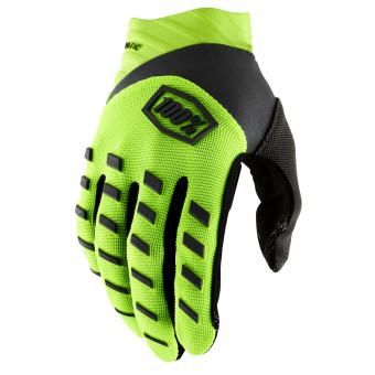 Gants Moto 100% Airmatic Jaune Fluo Noir