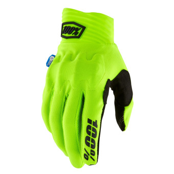Gants Moto 100% Cognito Smart Shock Jaune Fluo