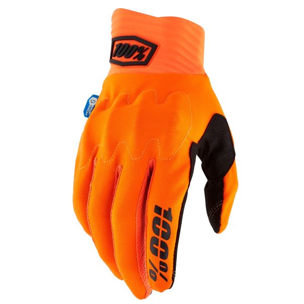 Gants Moto 100% Cognito Smart Shock Orange Fluo