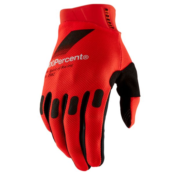 Gants Moto 100% Ridefit Rouge