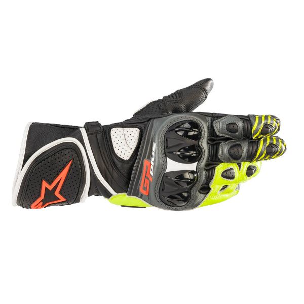 Gants Moto Alpinestars GP Plus R V2 Glove Grey Black Yellow Red Fluo