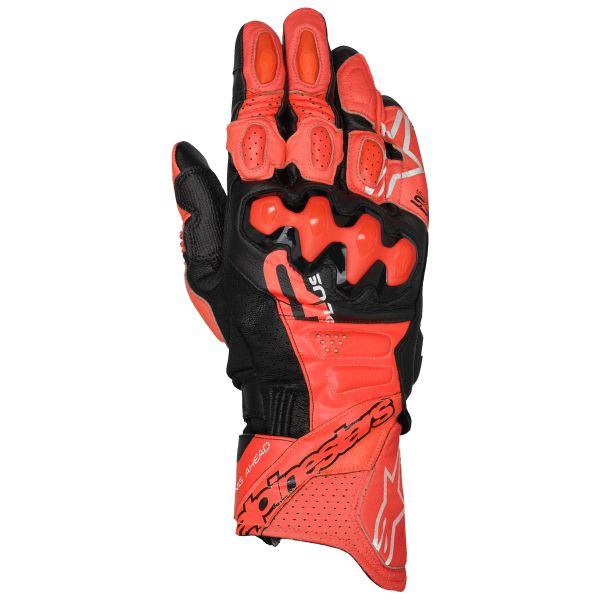 Gants Moto Alpinestars GP Plus R V3 Leather Bright Red Red Fluo Black