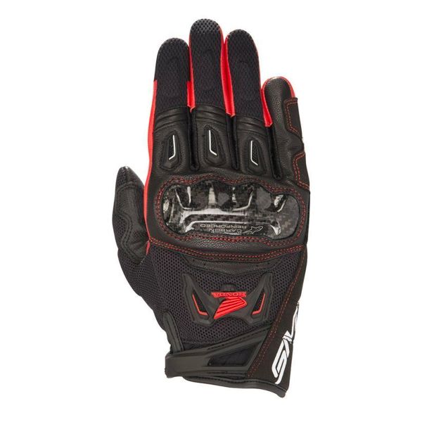 Gants Moto Alpinestars Honda SMX-2 Air Carbon V2 Black Red