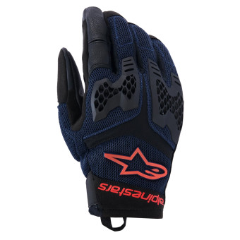 Gants Moto Alpinestars Manti Air Deep Blue Red Fluo Asphalt