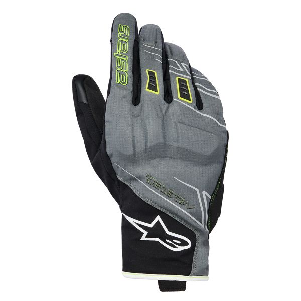 Gants Moto Alpinestars Moblast WP Fur Gray Black Sulphur Yellow