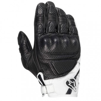 Gants Moto Alpinestars Mustang Noir Blanc