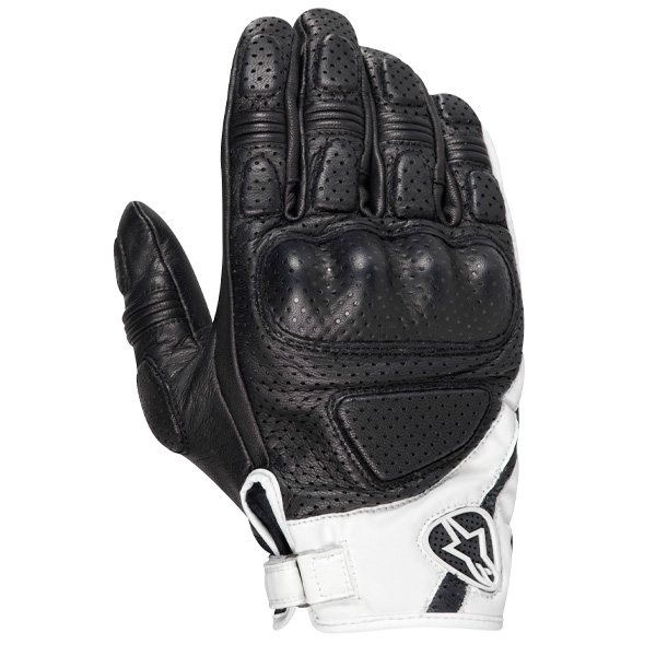 Gants Moto Alpinestars Mustang Noir Blanc