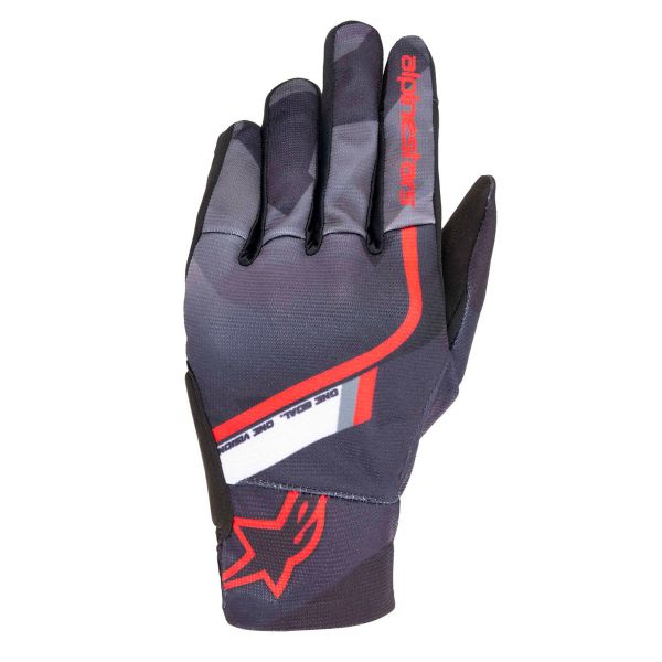 Gants Moto Alpinestars Reef Black Grey Camo Bright Red Gants Moto Alpinestars Reef Black Grey Camo Bright Red