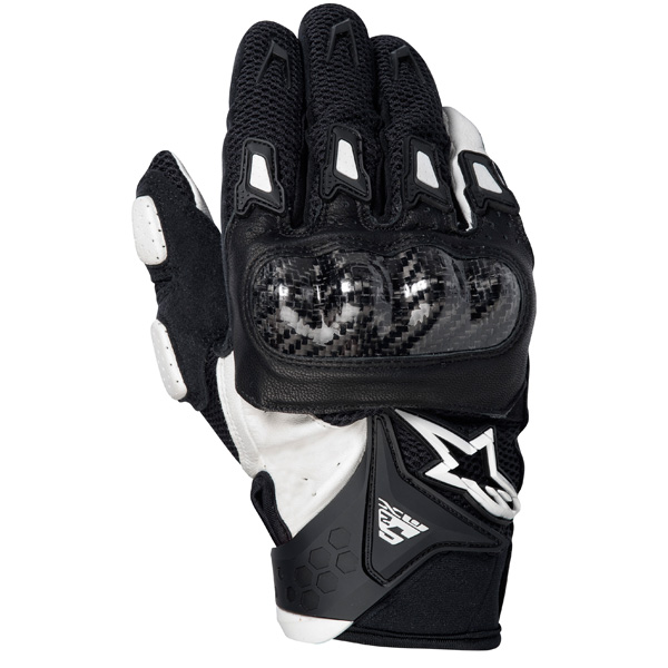 Gants Moto Alpinestars SMX-2 Air Carbon Noir Blanc
