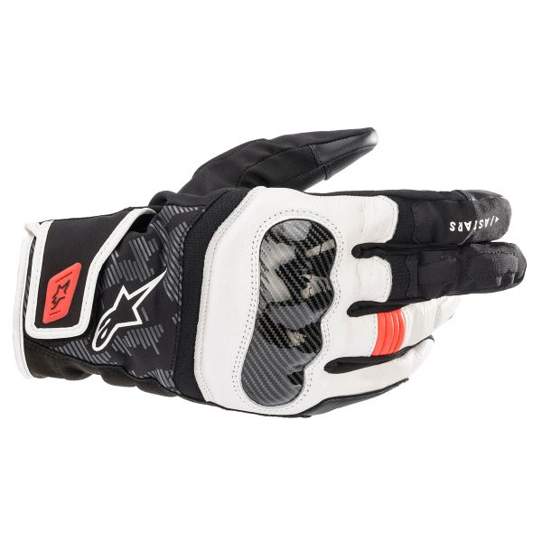 Gants Moto Alpinestars Smx Z Drystar Black White Red Fluo
