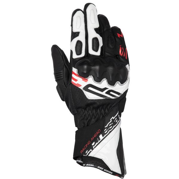 Gants Moto Alpinestars SP-3 Black White Red Fluo
