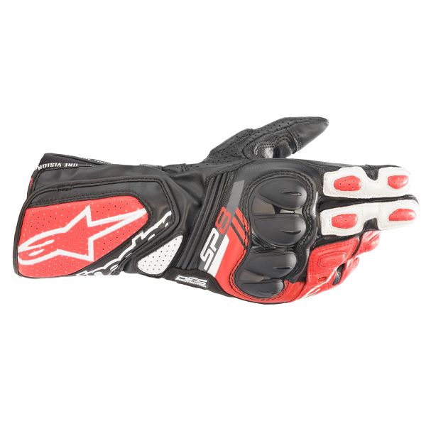 Gants Moto Alpinestars SP-8 V3 Black White Bright Red Gants Moto Alpinestars SP-8 V3 Black White Bright Red