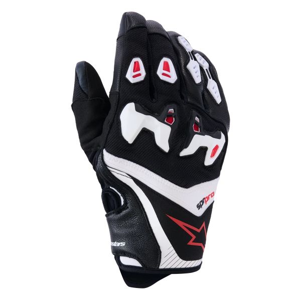 Gants Moto Alpinestars SP-R Pro Black White Bright Red