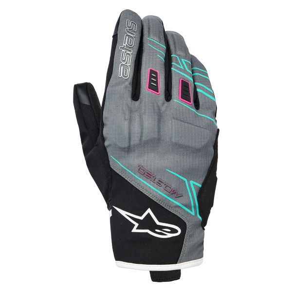 Gants Moto Alpinestars Stella Moblast WP Fur Gray Black Pink Fluo