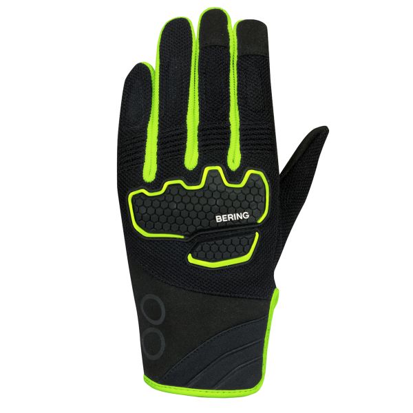 Gants Moto Bering Breeze Black Yellow Fluo